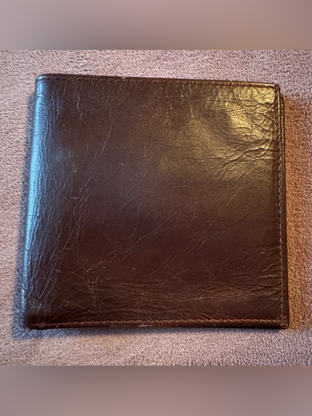 Classic Brown Leather Bifold Wallet